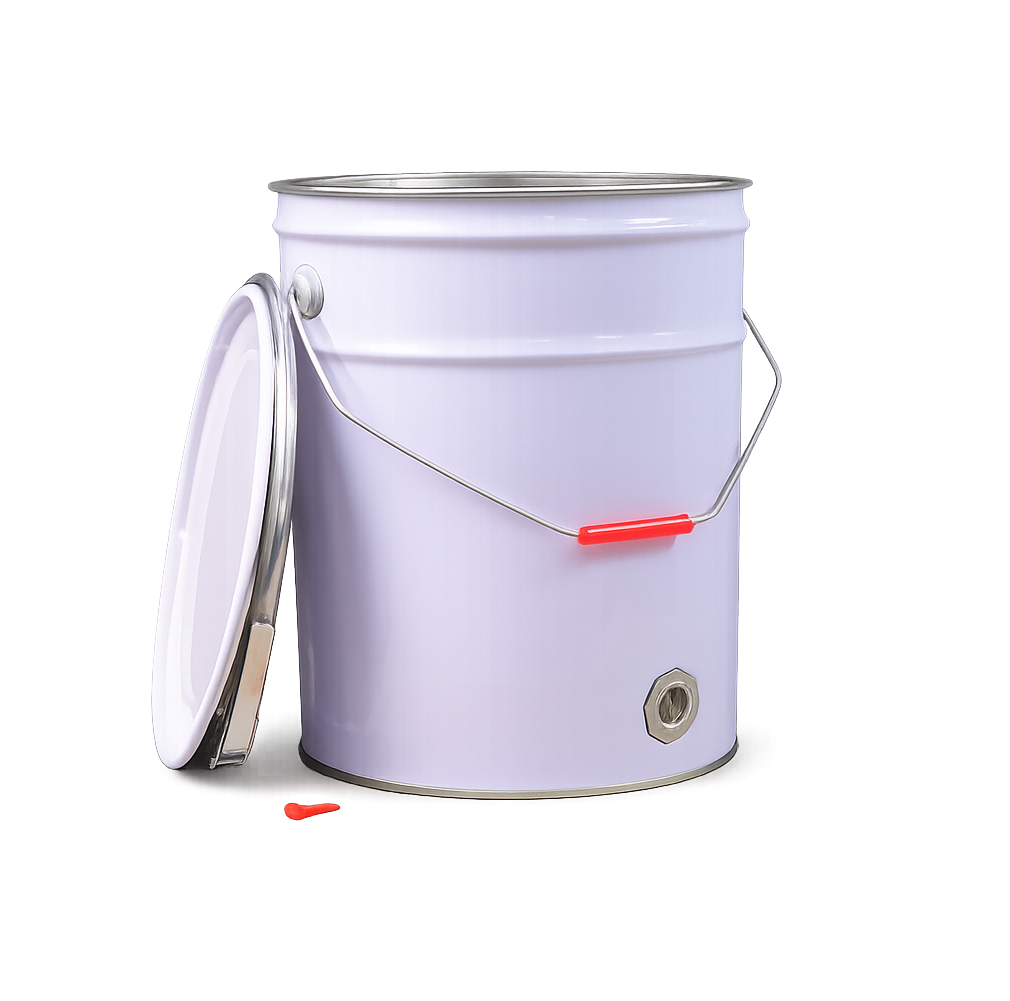 20Lt Pail with Metal Bung & Lid with Lock Ring