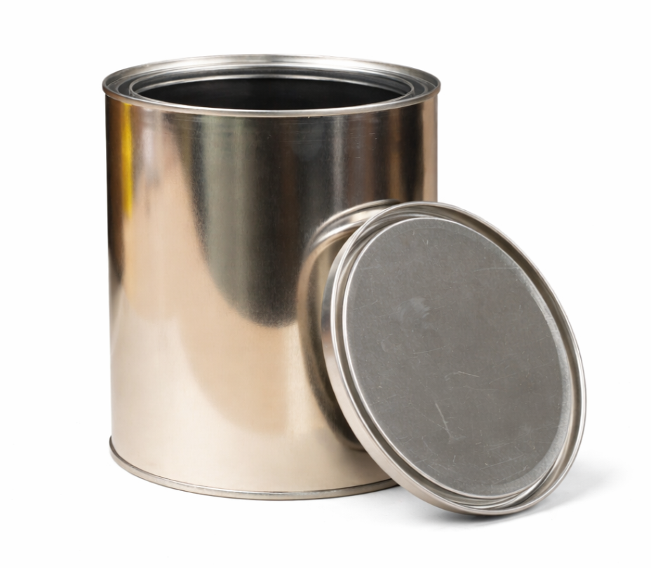 Metal Open Top Can & Lid 4Lt