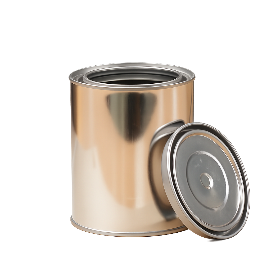 Metal Open Top Can & Lid 1Lt